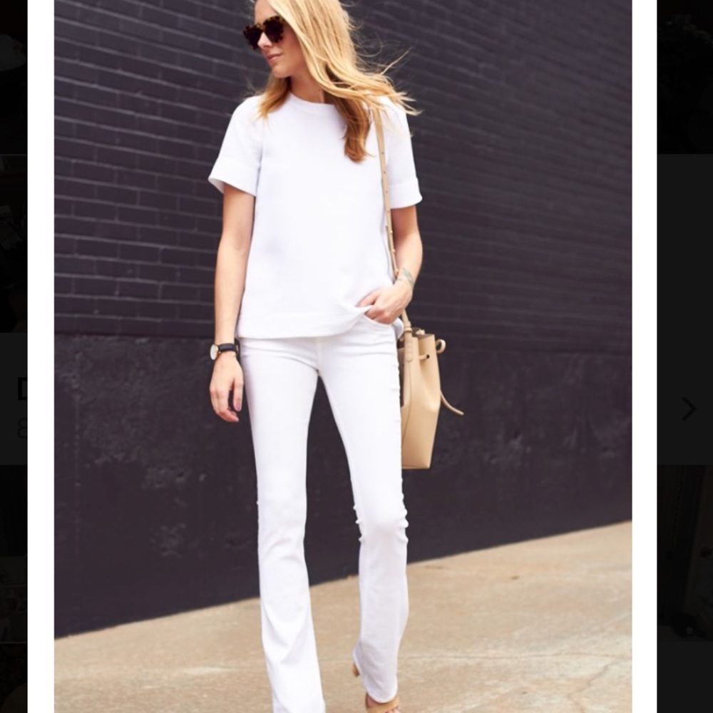 Citizens of Humanity White Boot Cut Jeans